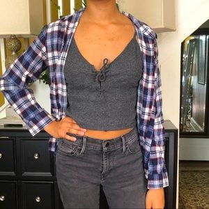 Plaid button up shirt